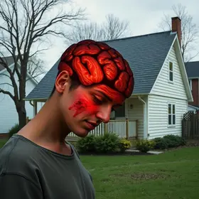 Mãe com lesão cerebral e casa em situação de risco