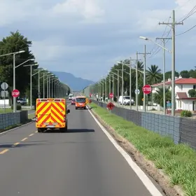obras na Via Araucária