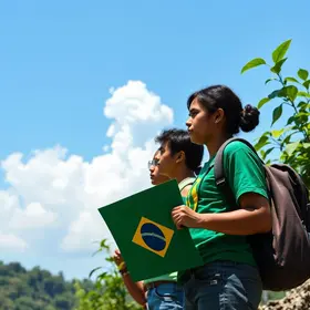 alunos brasileiros agem contra mudanças climáticas