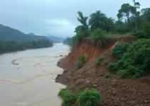 chuva provoca deslizamento e alagamentos em Almirante Tamandaré